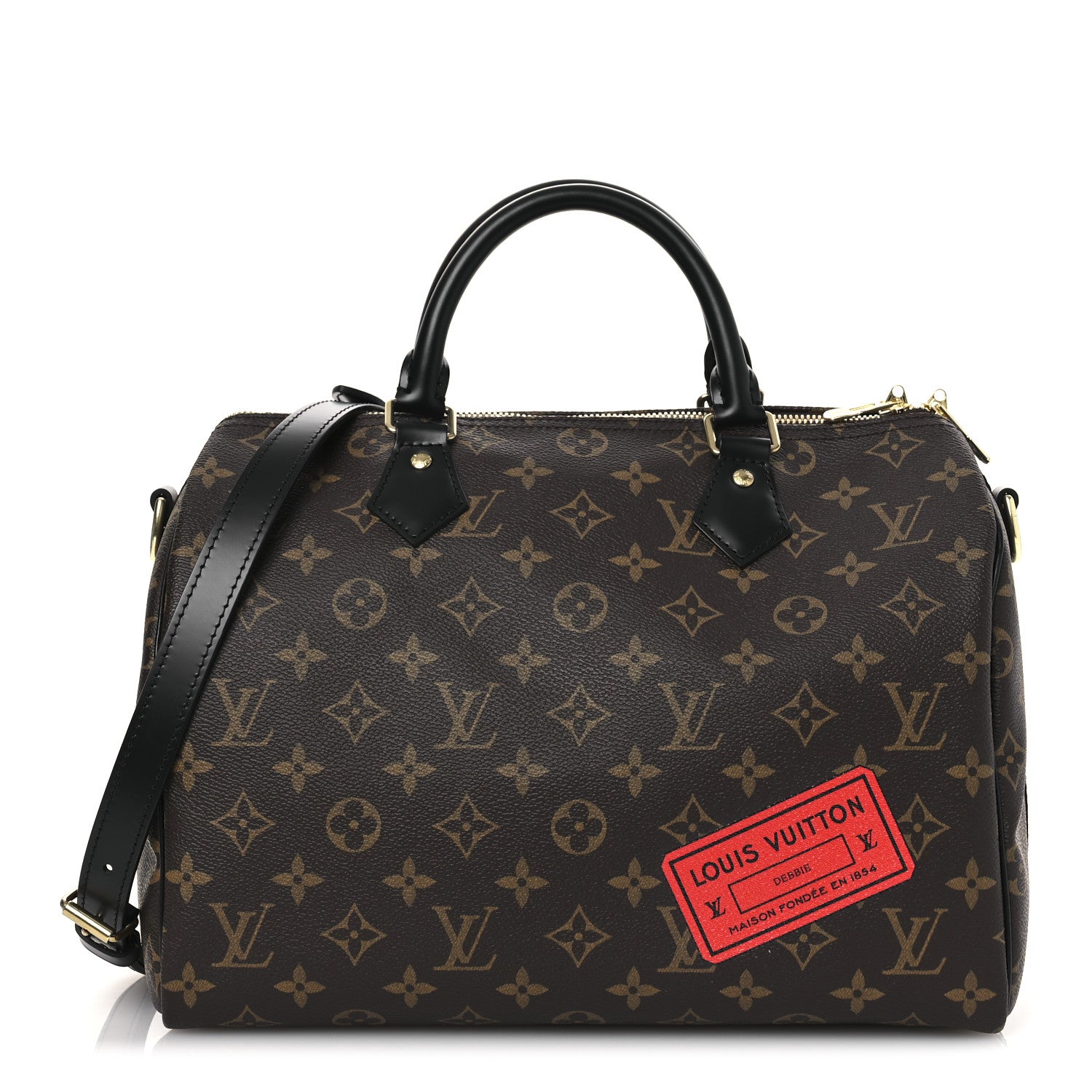 Louis Vuitton Monogram My World Tour Speedy Bandouliere 30 Black 1 of 10