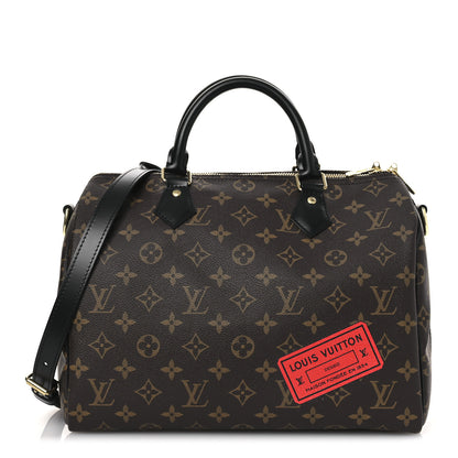 Louis Vuitton Monogram My World Tour Speedy Bandouliere 30 Black 1 of 10