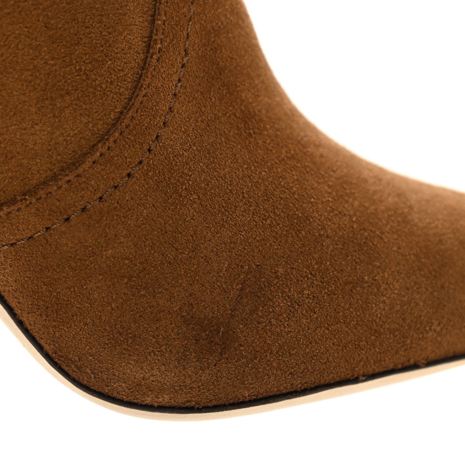 Saint Laurent Suede Twine Soho Niki 105 Thigh High Boots 37 Light Land 11 of 11