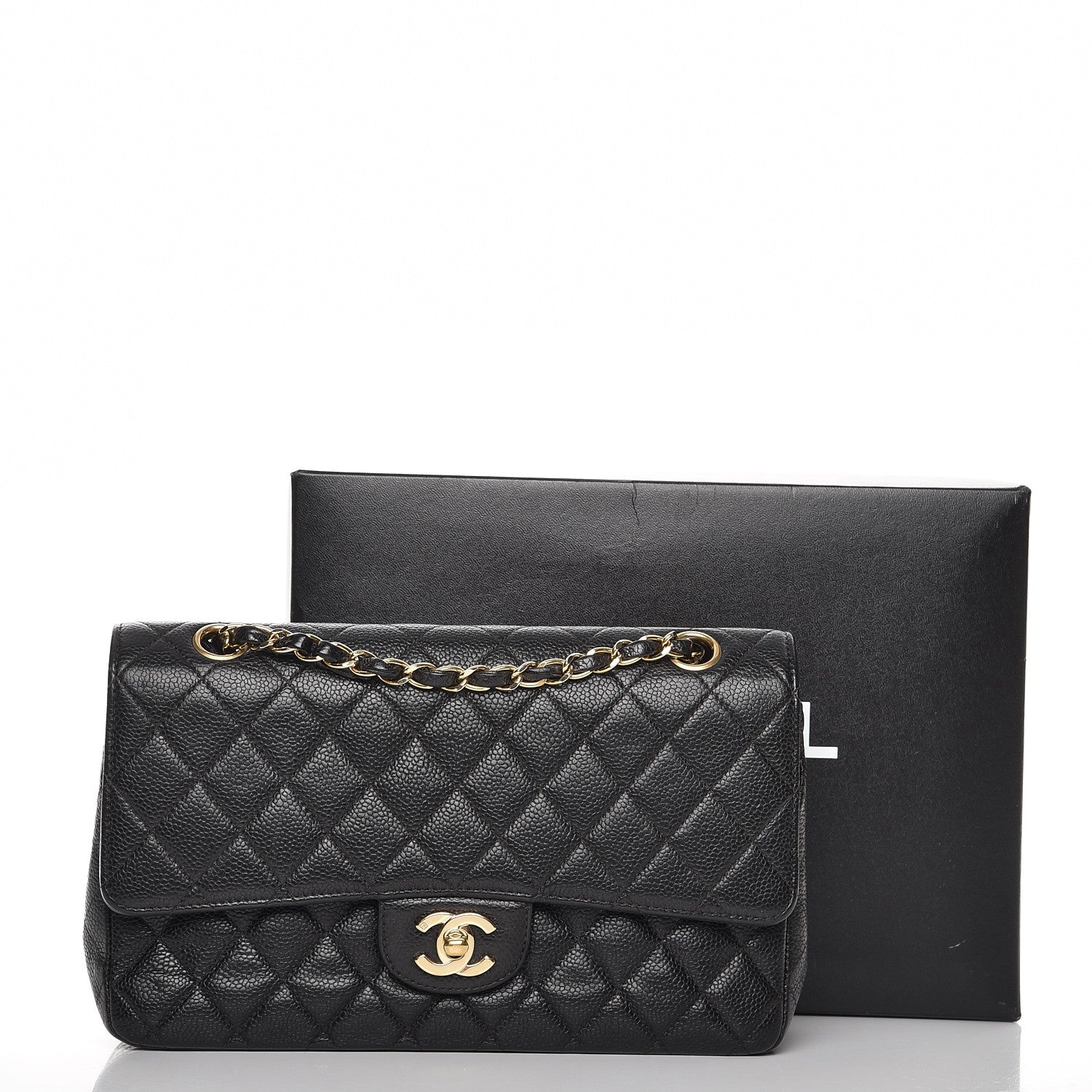Chanel Caviar Quilted Medium Double Flap Black 9 of 9