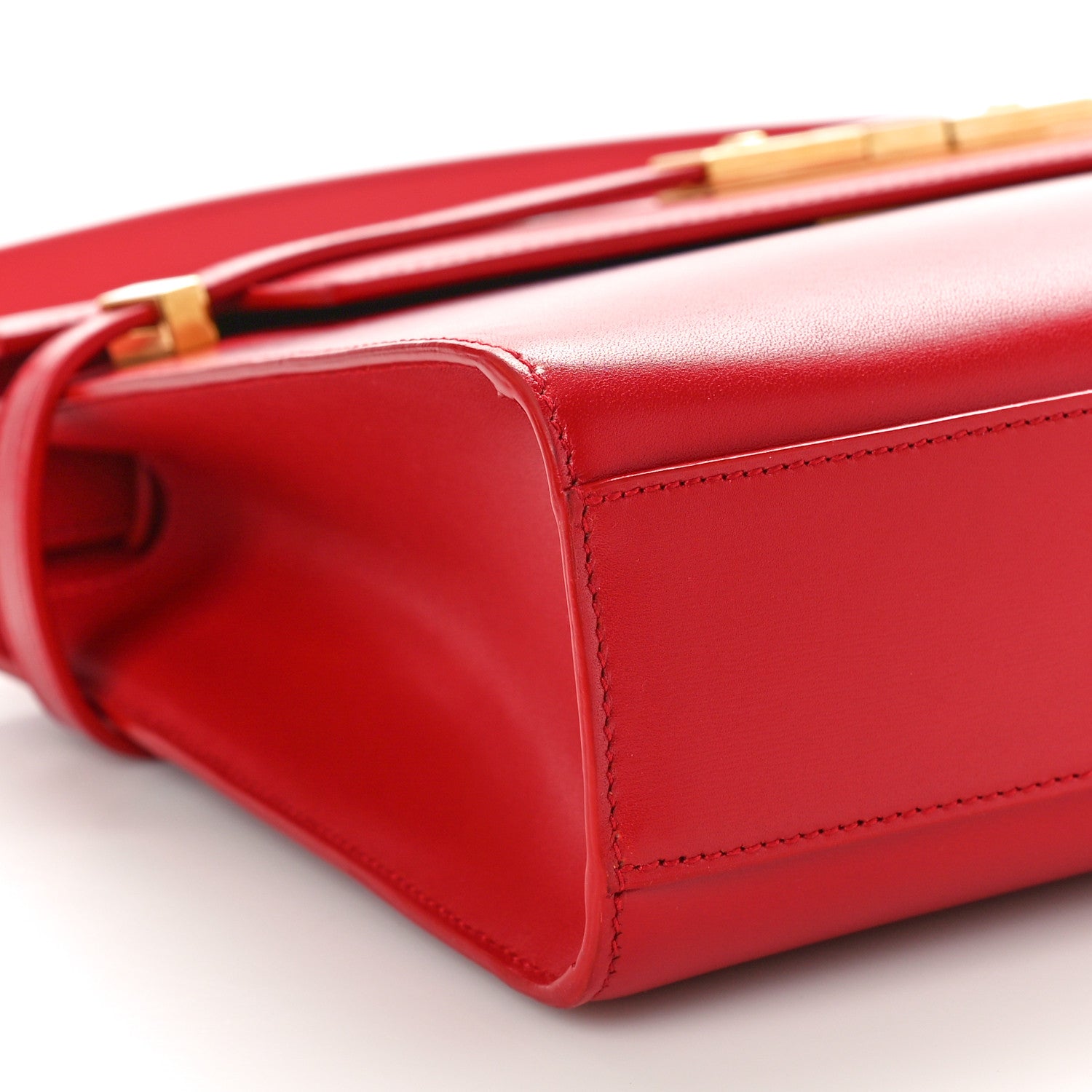 Saint Laurent Smooth Calfskin Manhattan Shoulder Bag Rouge Eros 8 of 9