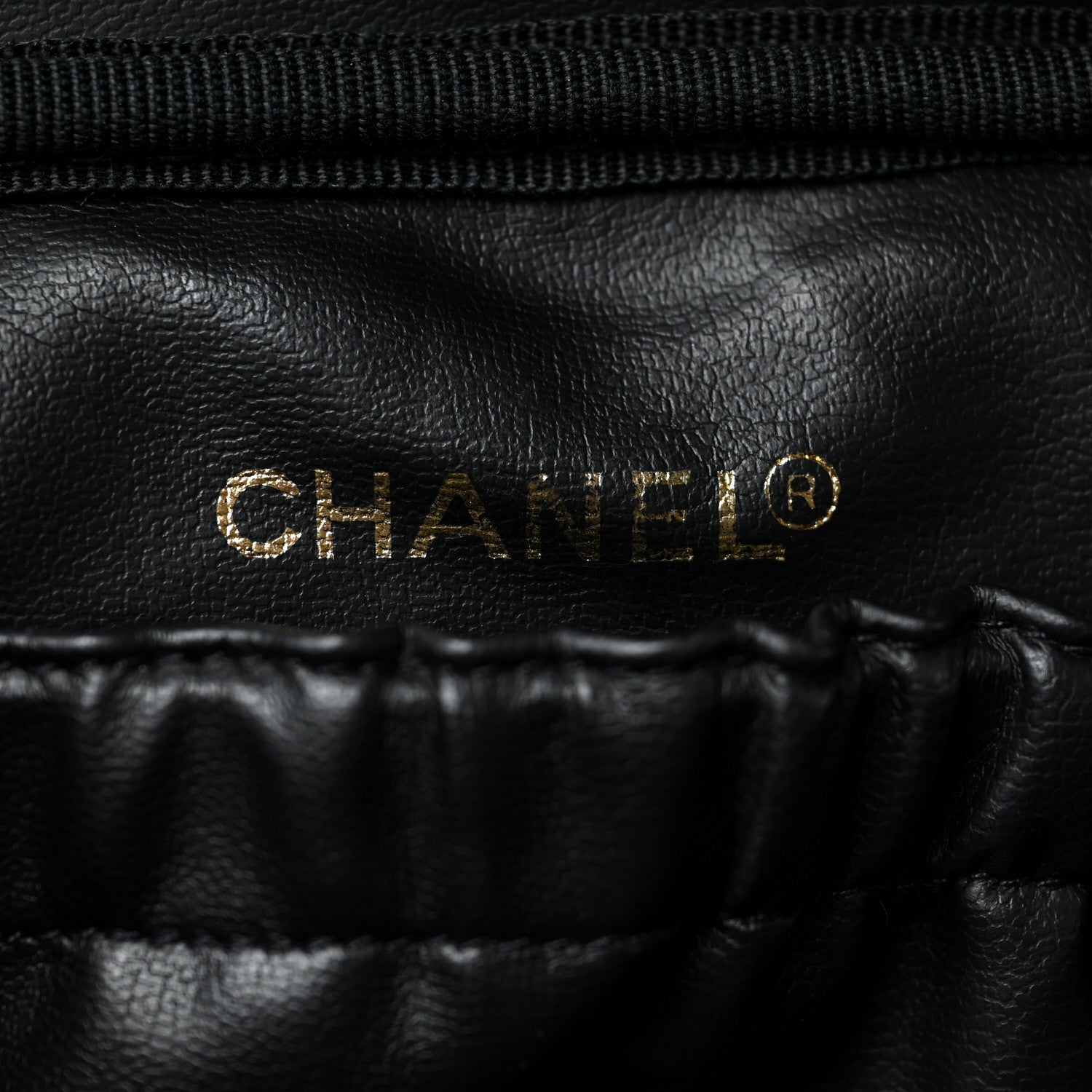 Chanel Lambskin Vanity Cosmetic Case Black 6 of 10