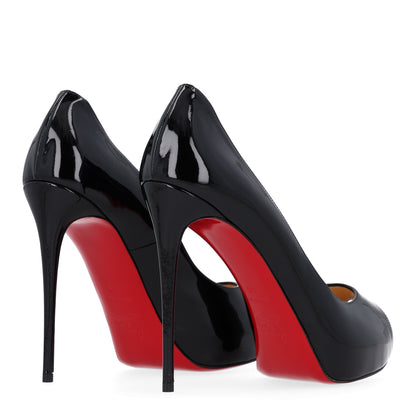 Christian Louboutin Patent Lady Peep 150 Pumps 38.5 Black 5 of 9