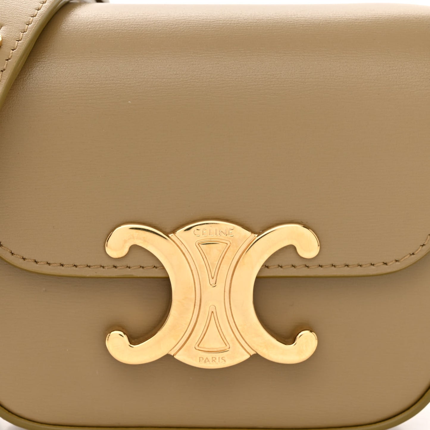 Shiny Calfskin Mini Triomphe Olive