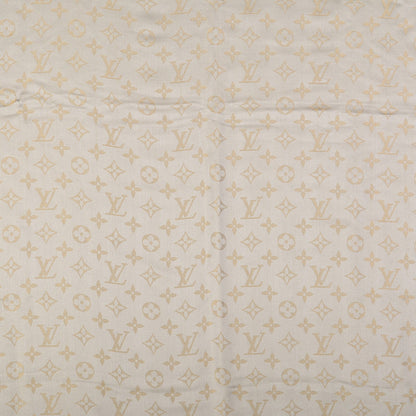 Louis Vuitton Silk Wool Monogram Shine Shawl Beige 1 of 6