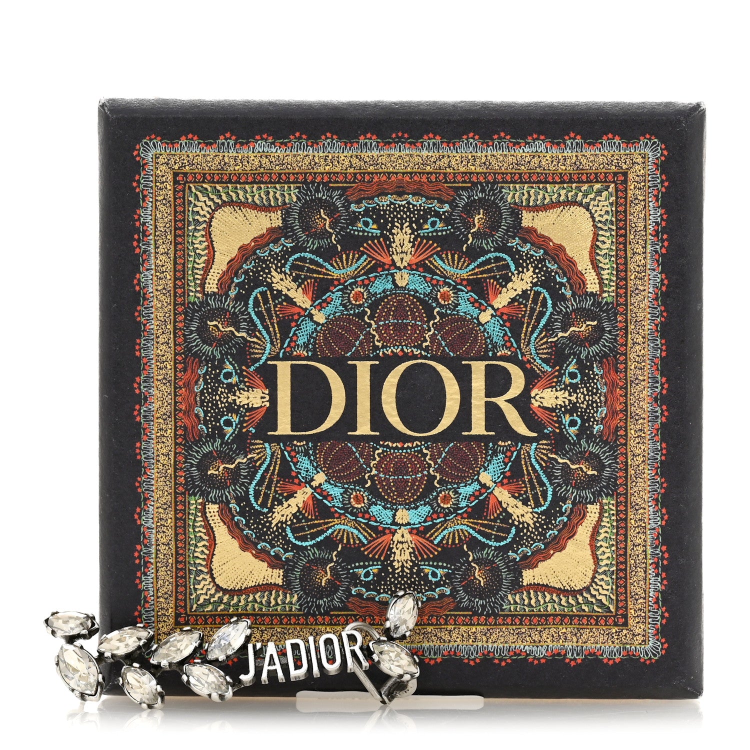Christian Dior Metal Crystal J'Adior Laurier Ear Cuff Silver 5 of 5