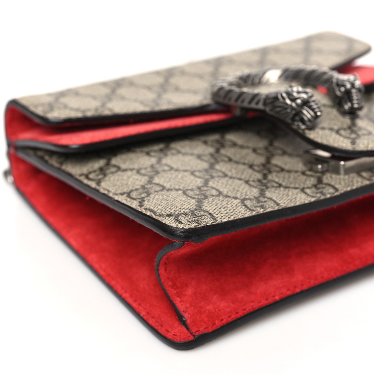 Gucci GG Supreme Monogram Mini Dionysus Shoulder Bag Hibiscus Red 8 of 9