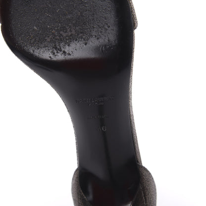 Saint Laurent Evora Amber 105 Astrap Sandals 40 Gunmetal 6 of 8