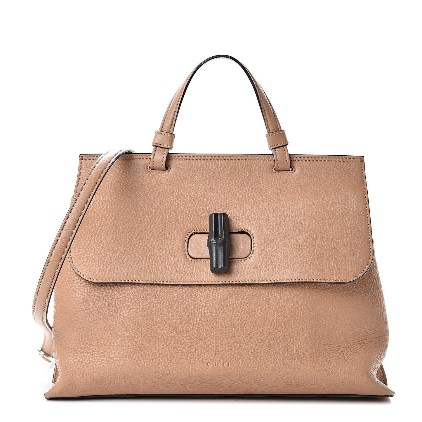 Cellarius Calfskin Medium Bamboo Daily Top Handle Bag Camelia
