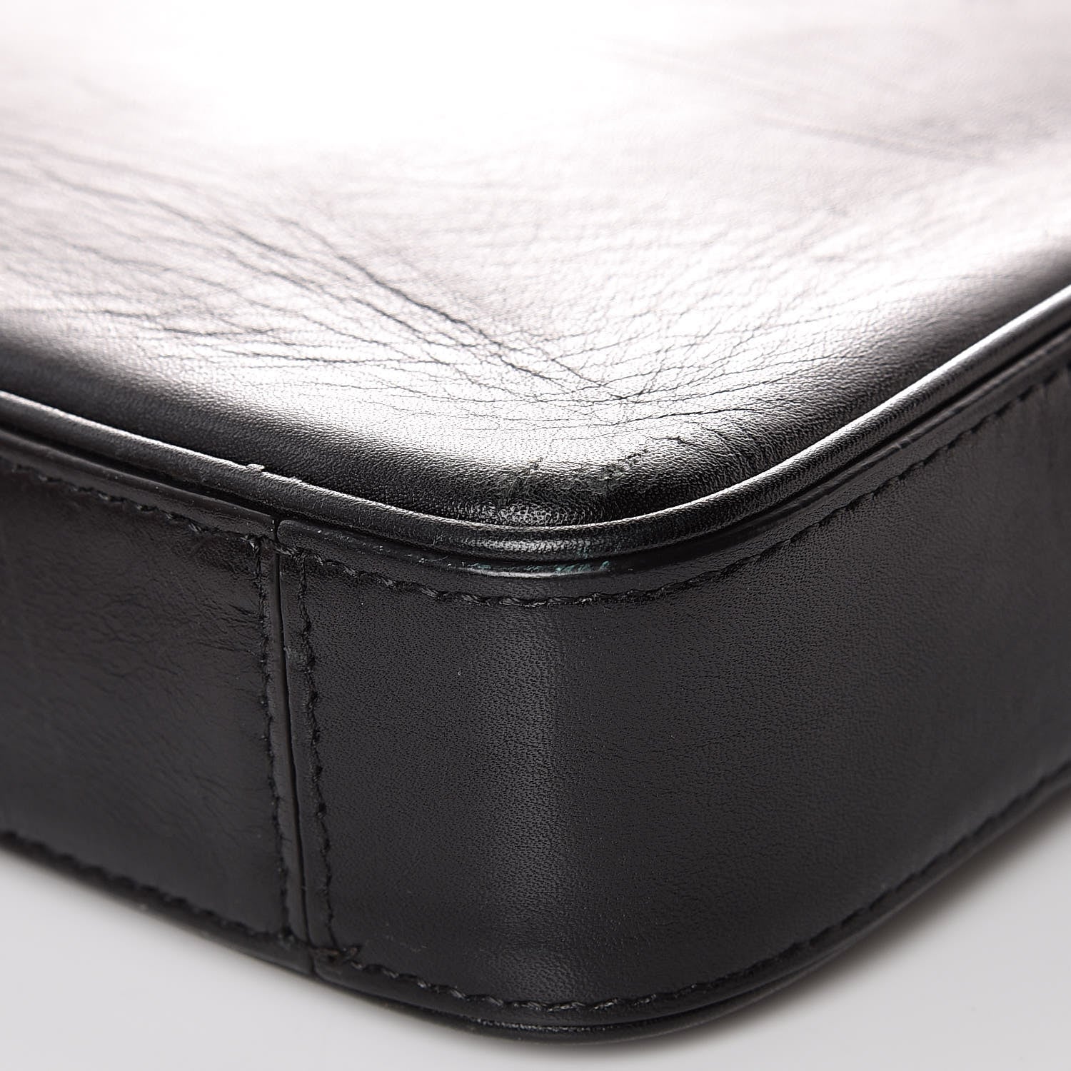 Celine Nappa Calfskin Dragonne Pouch Clutch Black 10 of 14