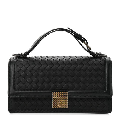 Bottega Veneta Nappa Intrecciato Top Handle Bag Black 1 of 9
