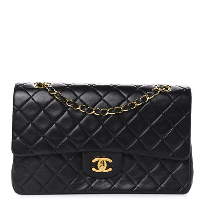 Chanel Lambskin Quilted Medium Double Flap Black 1 of 10