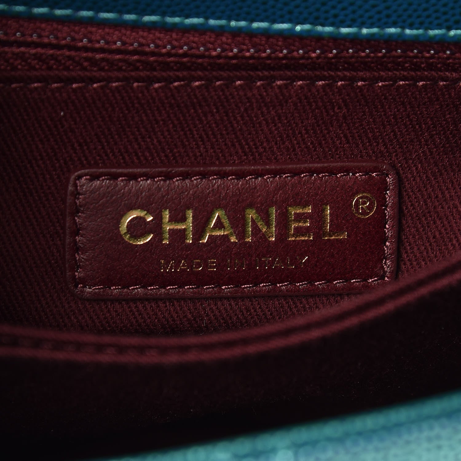 Chanel Metallic Caviar Quilted Mini Coco Handle Flap Blue 8 of 10