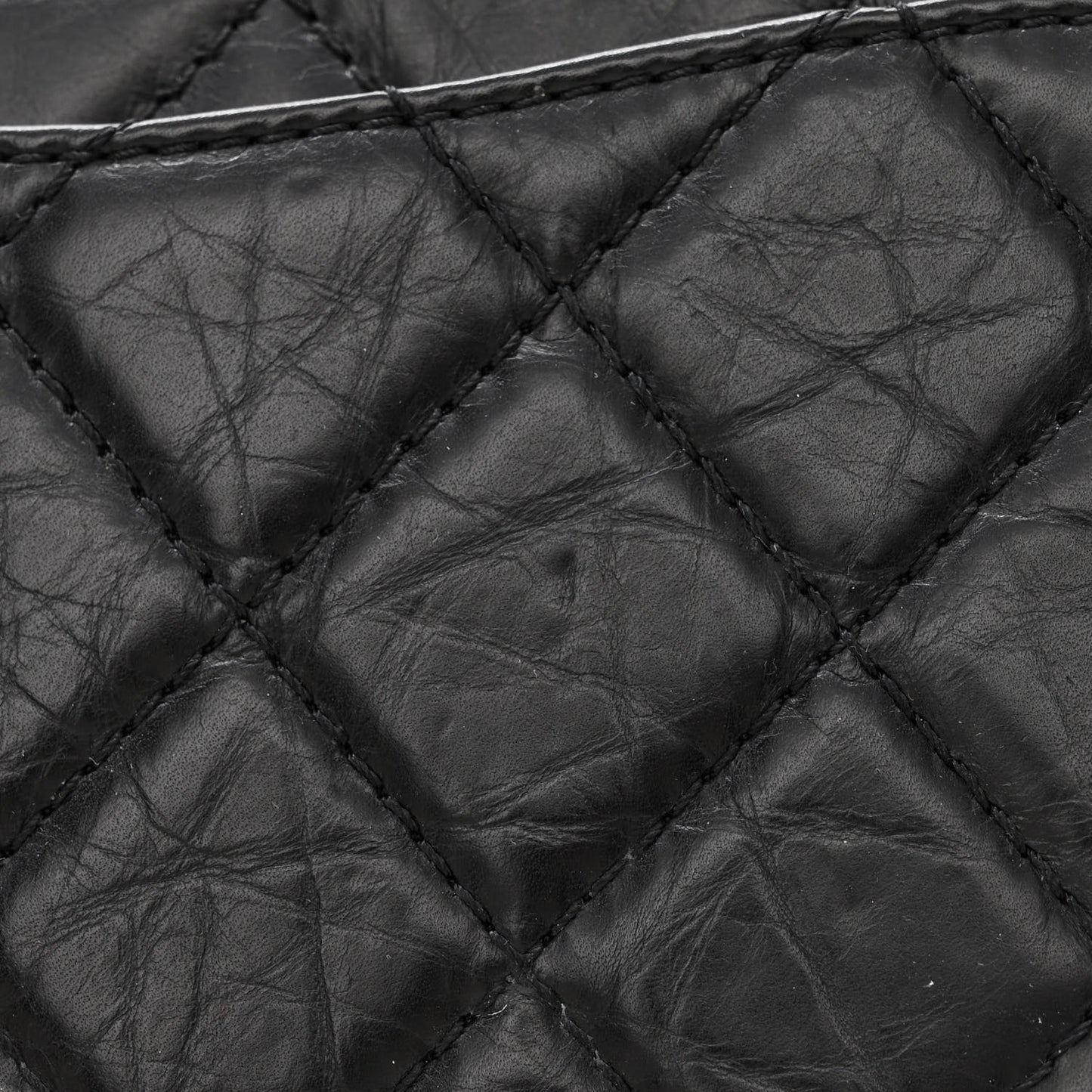 Aged Calfskin Quilted 50th Anniversary 2.55 Reissue 227 Flap Black