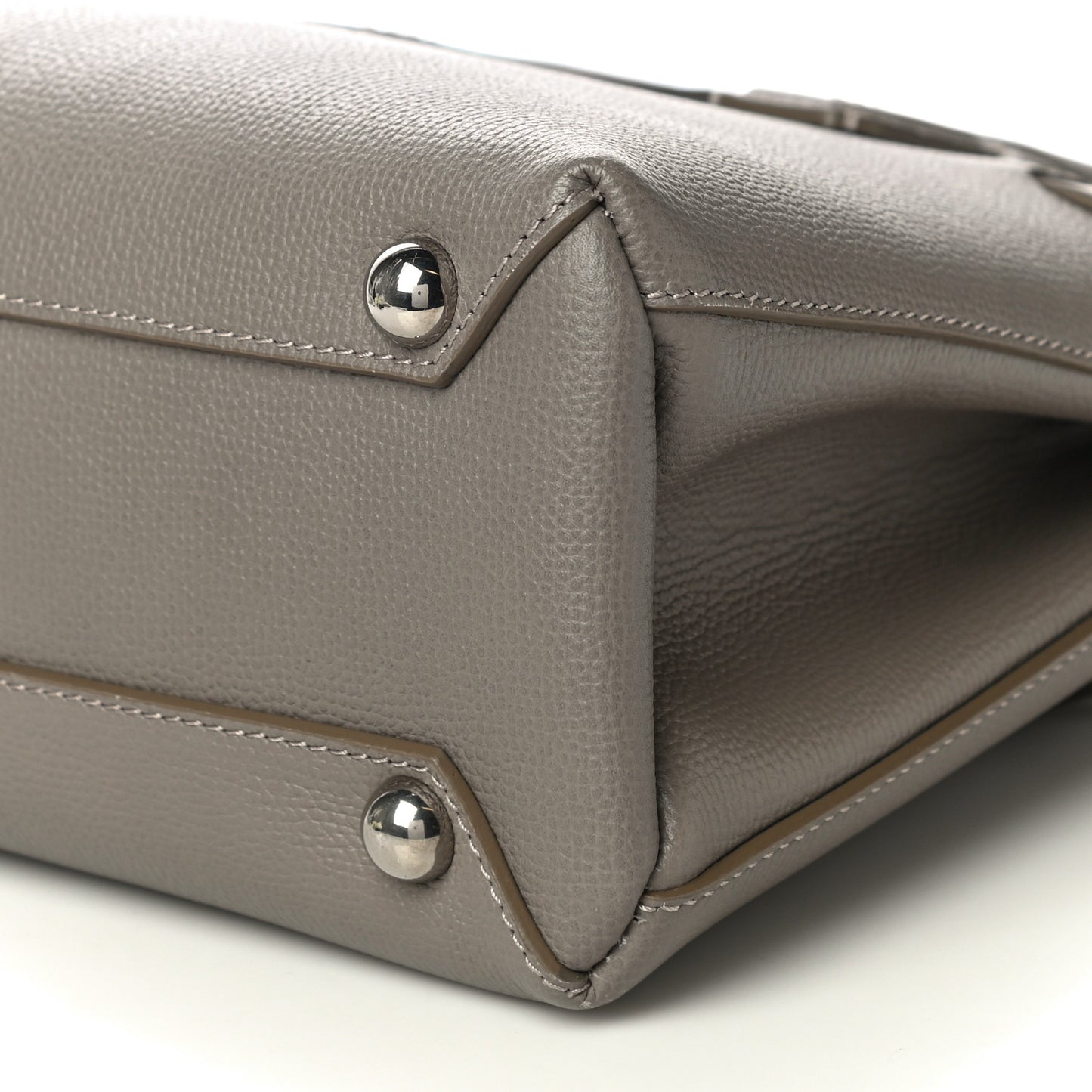 Derby Calfskin House Check Small Banner Tote Pale Taupe