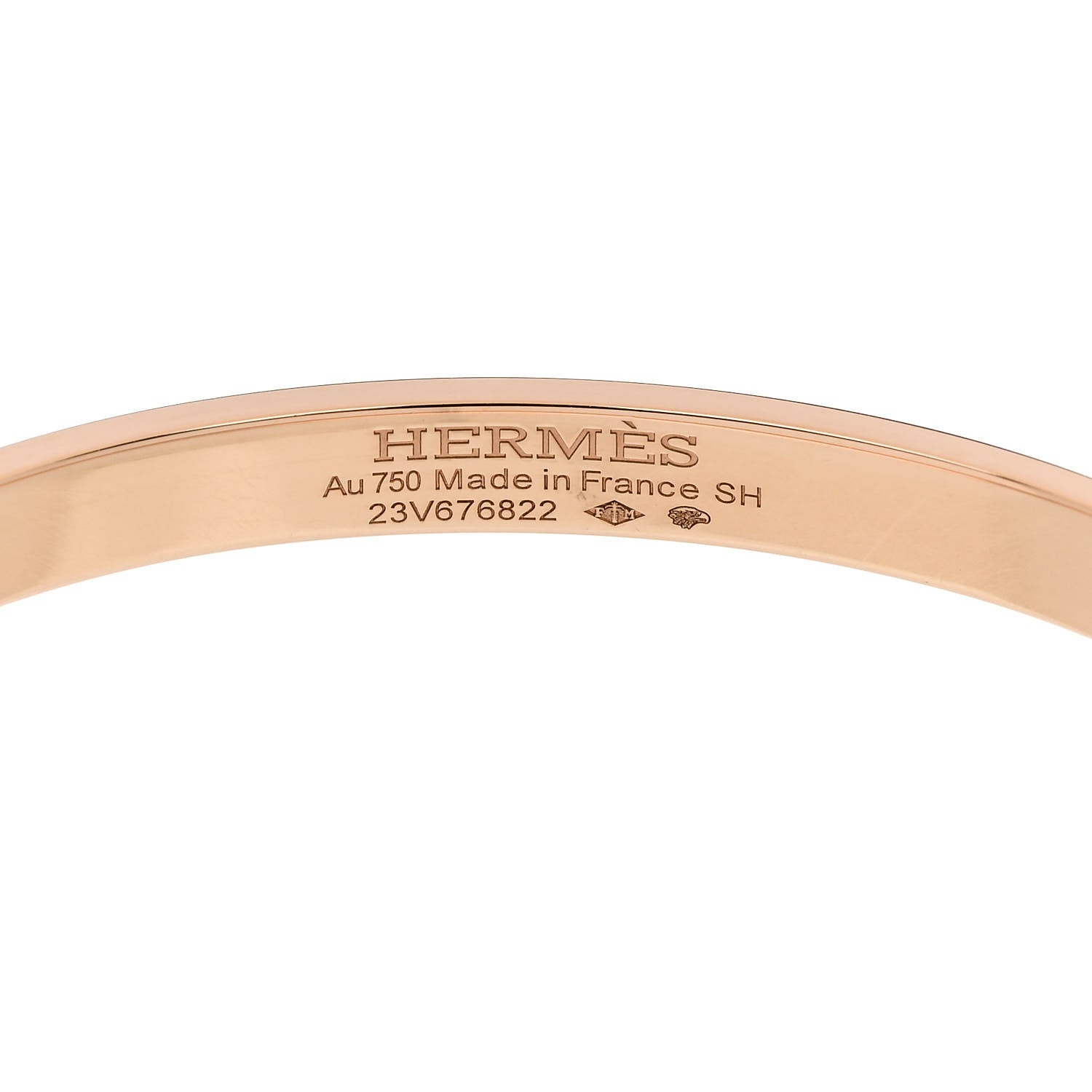 Hermes 18K Rose Gold Diamond PM Kelly Pave Bracelet SH 3 of 4