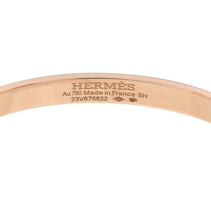 Hermes 18K Rose Gold Diamond PM Kelly Pave Bracelet SH 3 of 4
