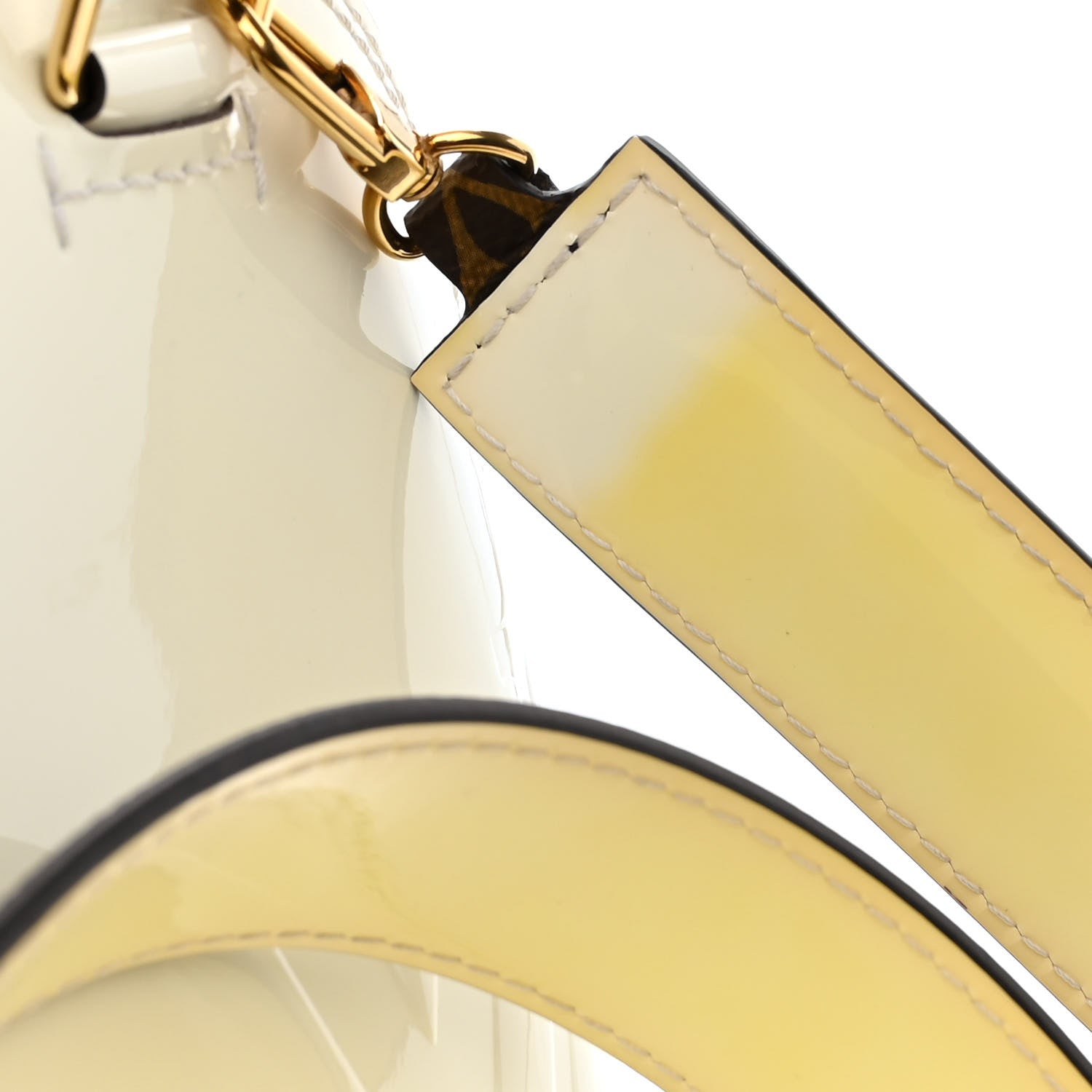Louis Vuitton Patent Monogram Alma BB White 10 of 13