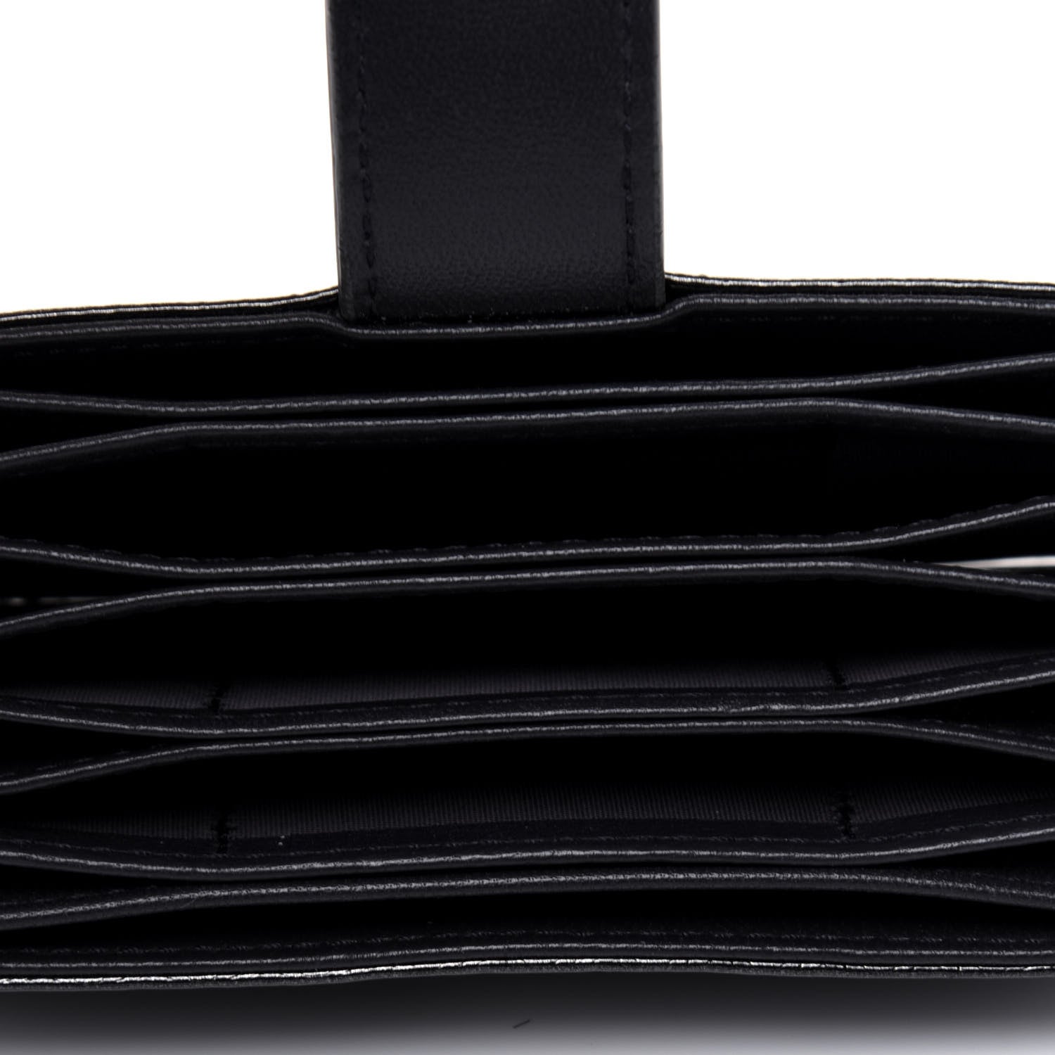 Christian Dior Metallic Patent Micro-Cannage Lady Dior 5-Gusset Card Holder Onyx Black 5 of 12