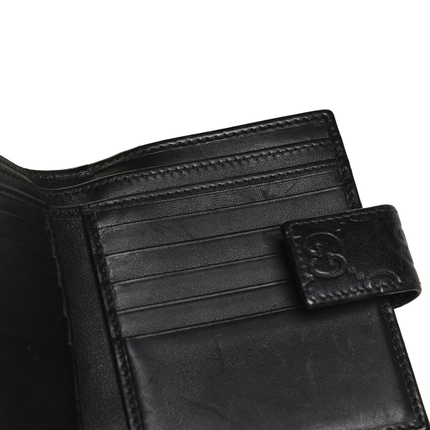 Gucci Guccissima Twins French Wallet Black 10 of 11