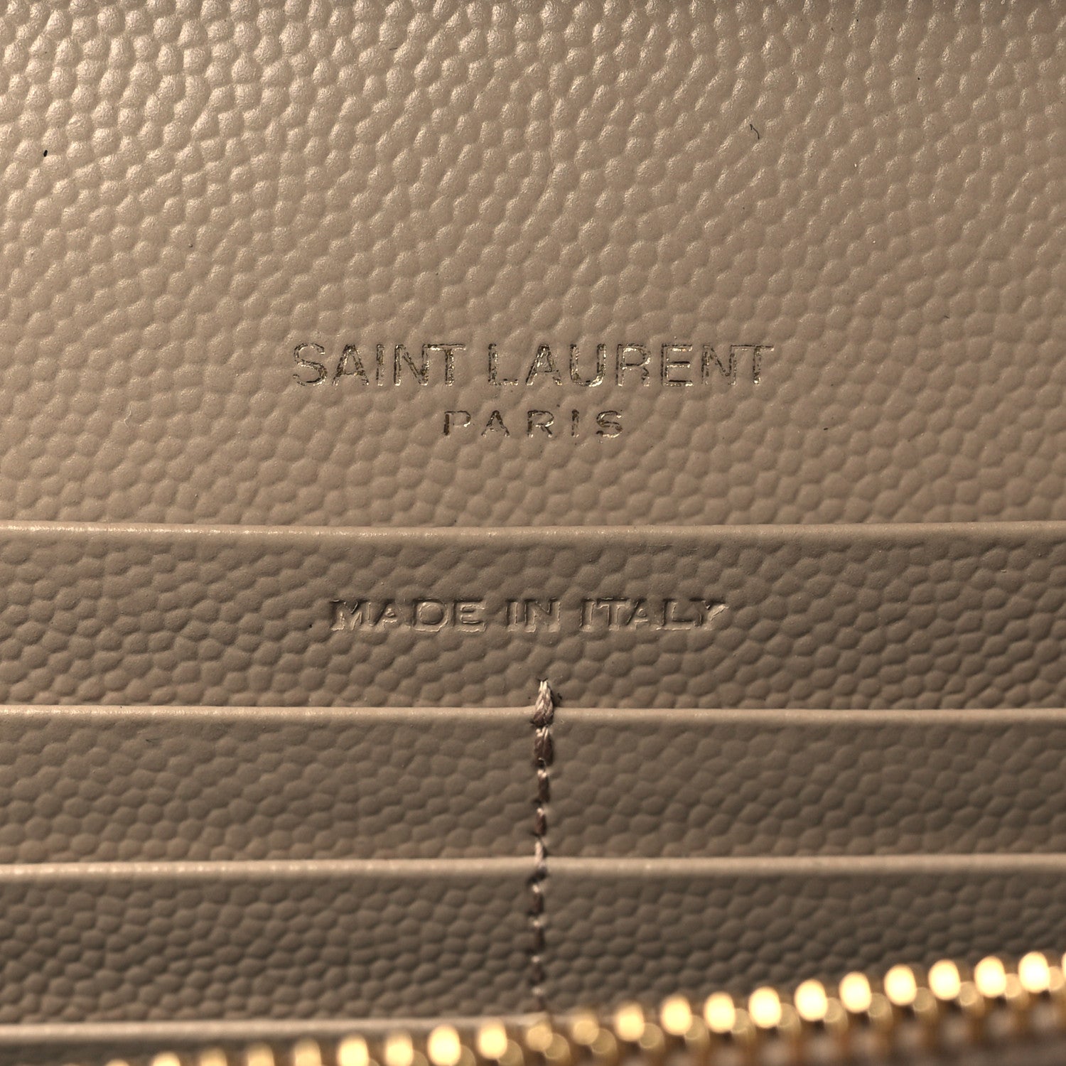 Saint Laurent Grain De Poudre Matelasse Chevron Monogram Envelope Chain Wallet Nude Powder 6 of 9