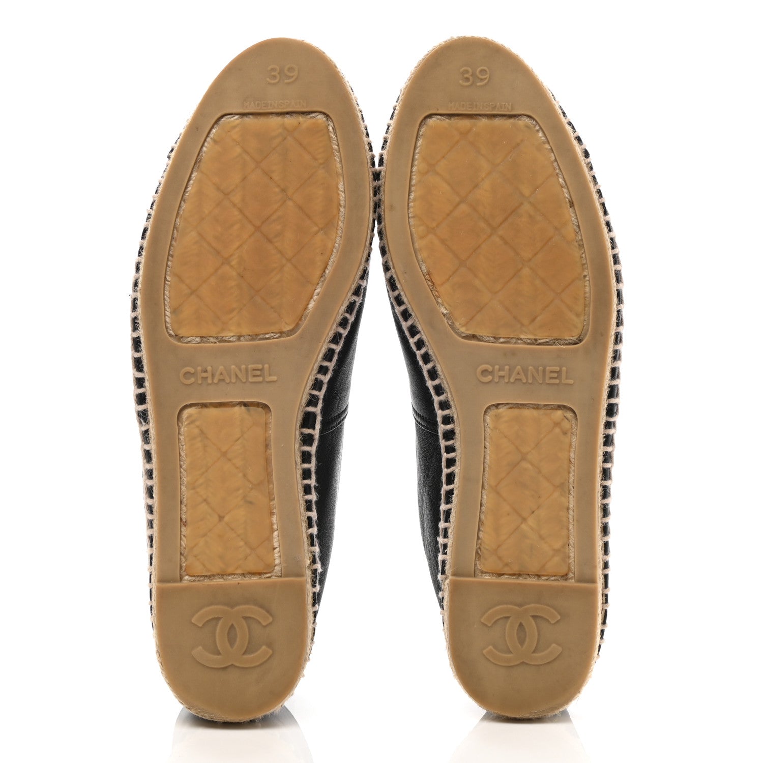 Chanel Lambskin CC Espadrilles 39 Black 5 of 8