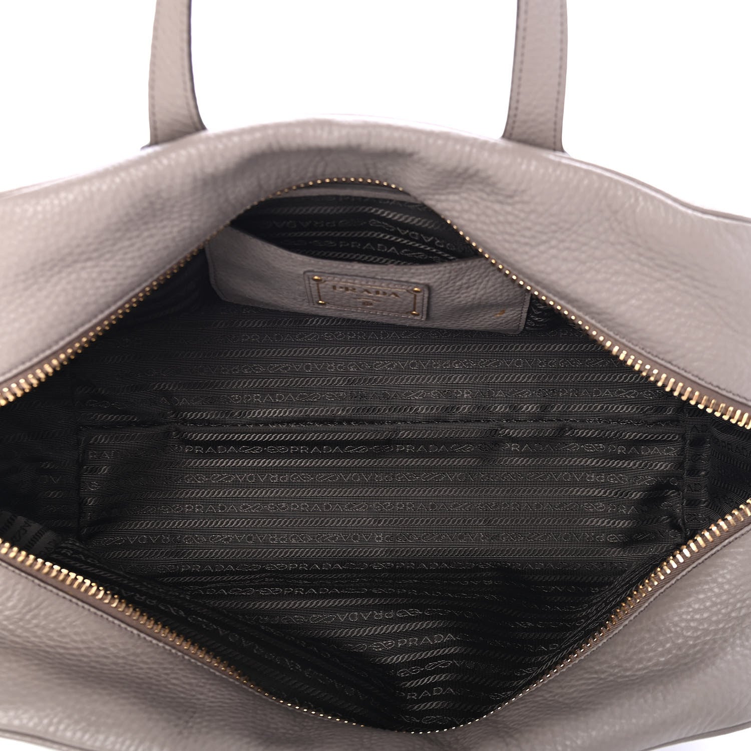Prada Vitello Daino Shopping Satchel Argilla 4 of 4