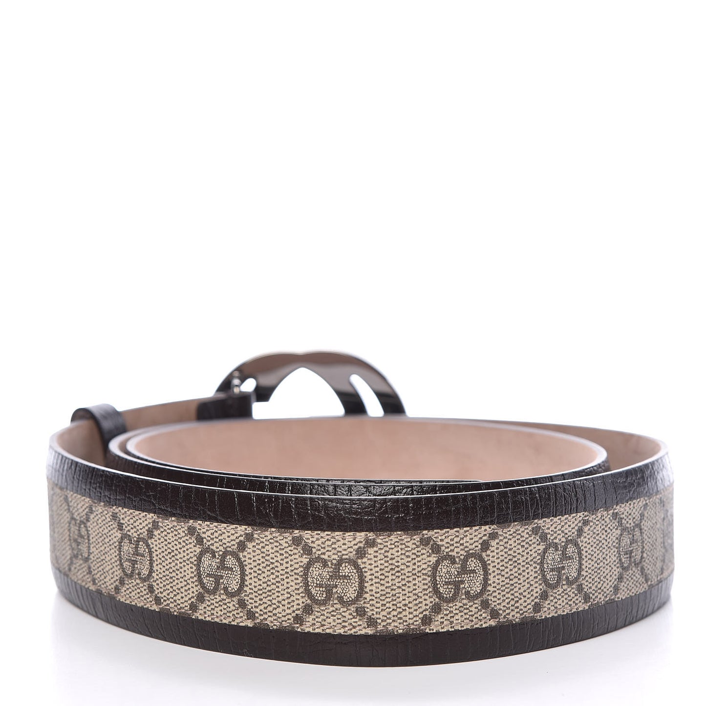 GG Supreme Monogram Niagara Lux Calfskin Interlocking G 40mm Belt 105 42 Beige Ebony Cocoa