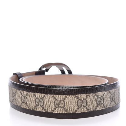 Gucci GG Supreme Monogram Niagara Lux Calfskin Interlocking G 40mm Belt 105 42 Beige Ebony Cocoa 3 of 5