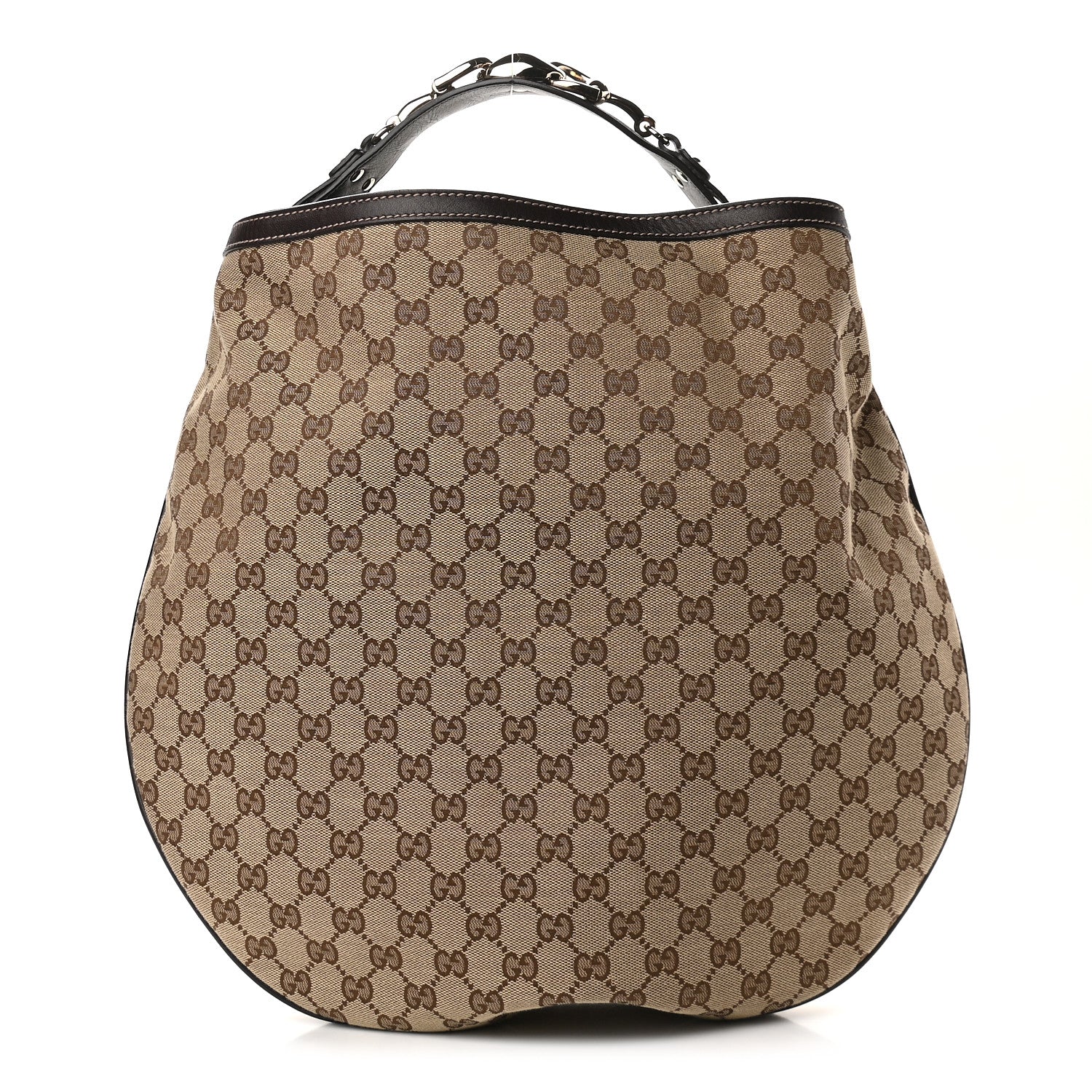 Gucci Monogram Large Wave Hobo Dark Brown 1 of 9