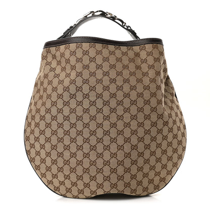 Gucci Monogram Large Wave Hobo Dark Brown 1 of 9