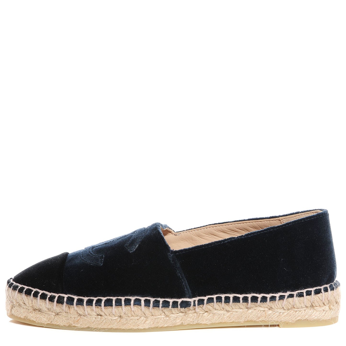 Velvet CC Espadrilles 38 Navy Black