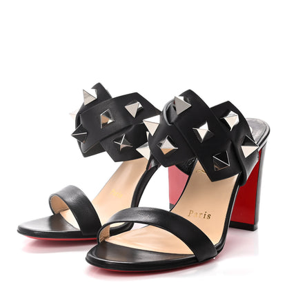 Christian Louboutin Calfskin Tina In The Desert 85 Sandals 36.5 Black 2 of 15