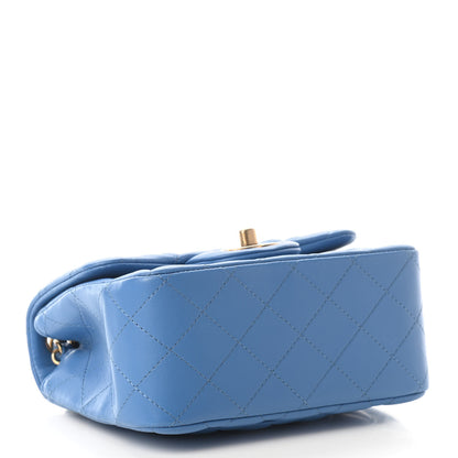 Chanel Lambskin Quilted Mini Square Flap Blue 4 of 9