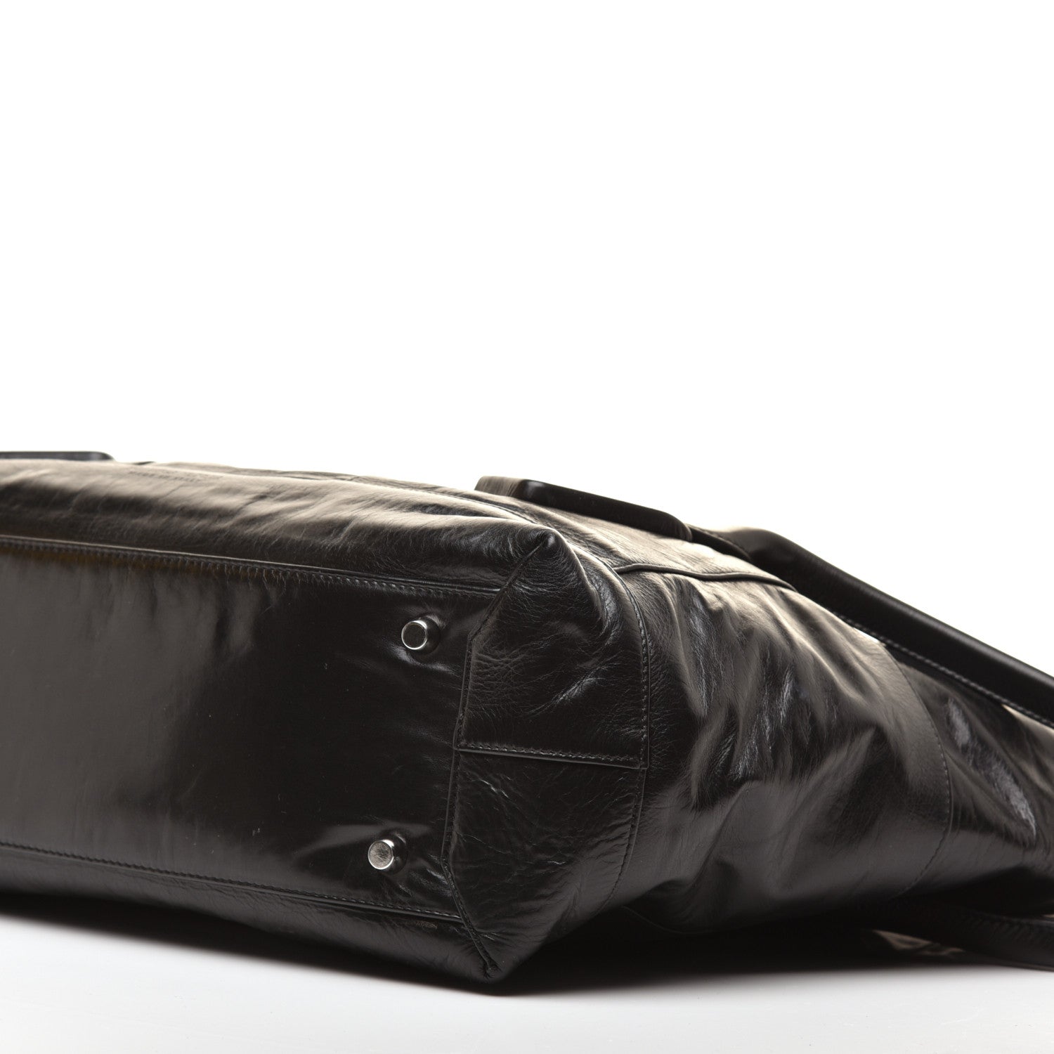 Bottega Veneta Paper Calfskin Maxi Intrecciato Medium Arco Slouch Black 6 of 10