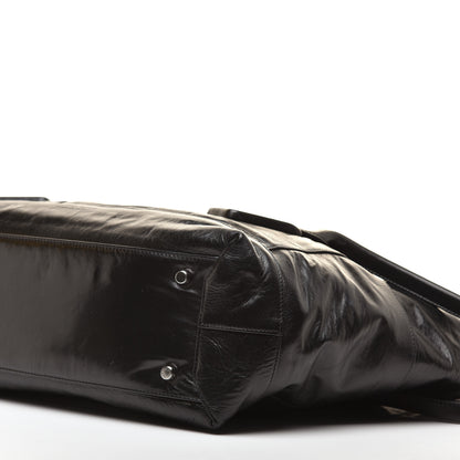 Bottega Veneta Paper Calfskin Maxi Intrecciato Medium Arco Slouch Black 6 of 10