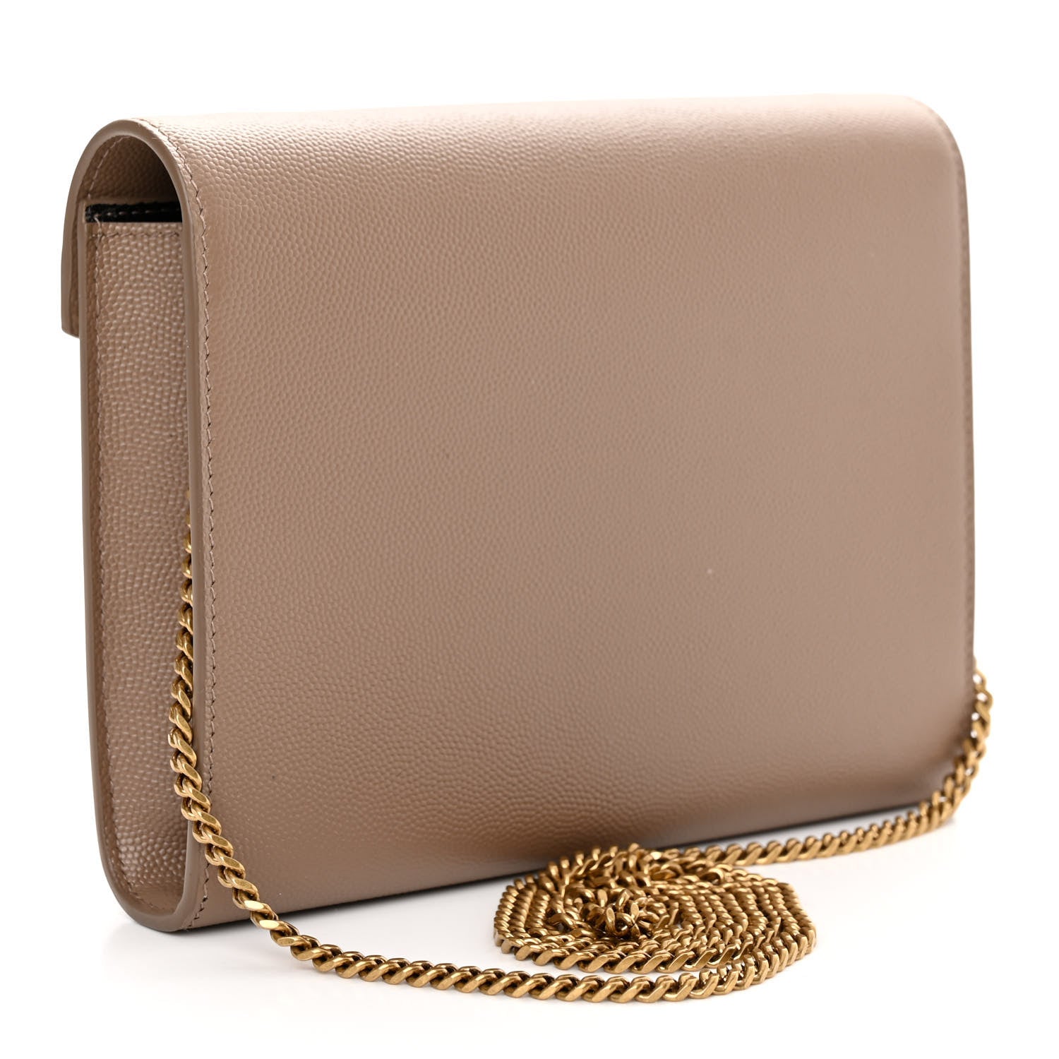 Saint Laurent Grain De Poudre Monogram Cassandra Clasp Bag Latte 3 of 10