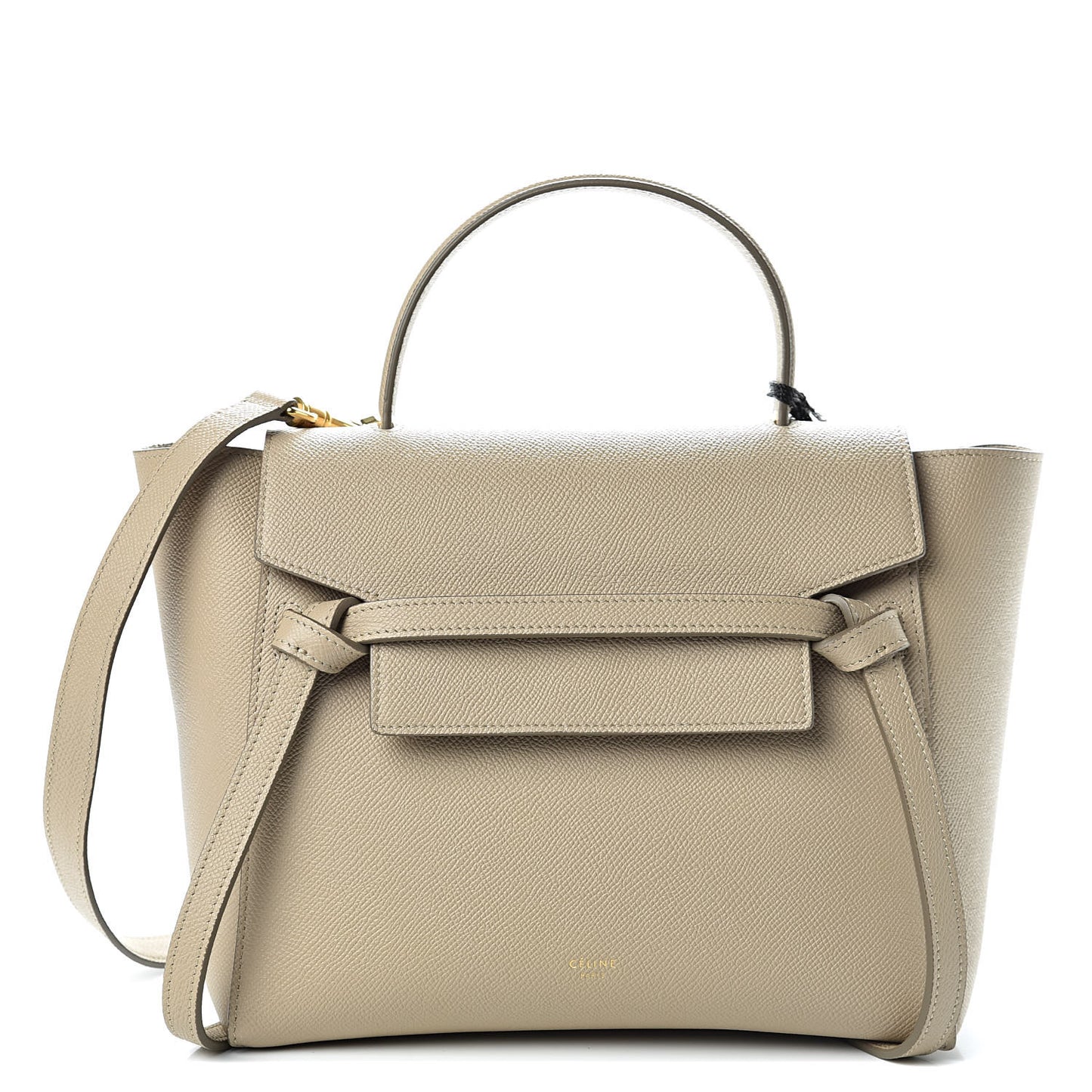 Grained Calfskin Micro Belt Bag Light Taupe