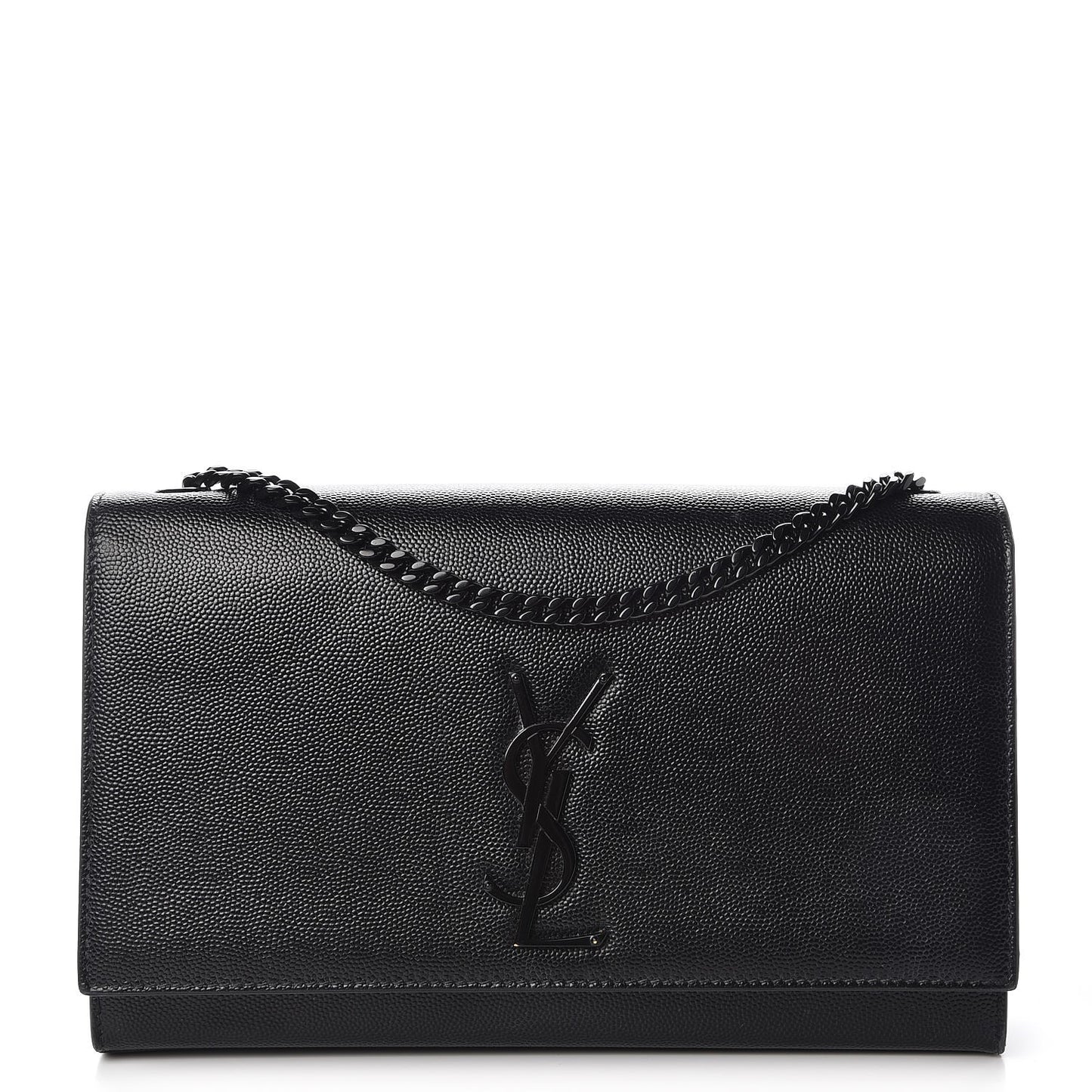 Grain De Poudre Medium Classic Monogram Kate Satchel Black
