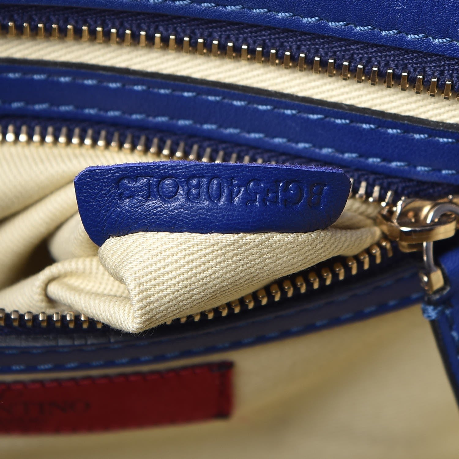 Valentino Garavani Vitello Small Rockstud Double Handle Tote Blue China 8 of 10