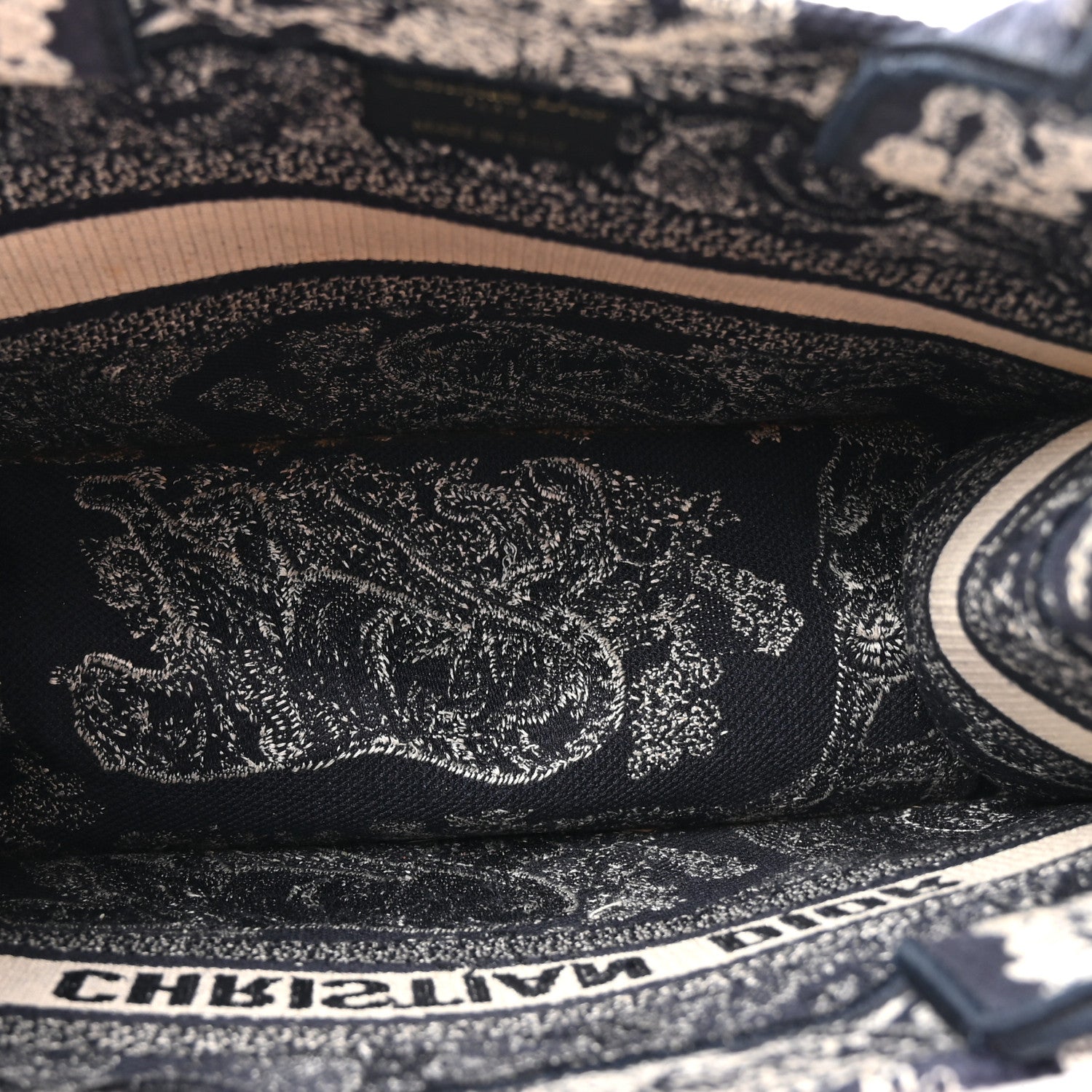 Christian Dior Calfskin Dioriviera Toile De Jouy Small Book Tote With Strap Blue Multicolor 5 of 12