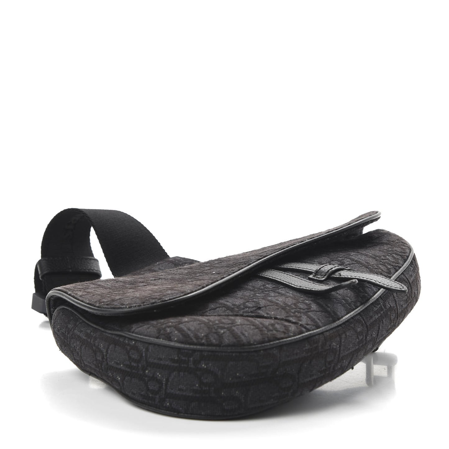 Oblique Mens Saddle Bag Black Blue