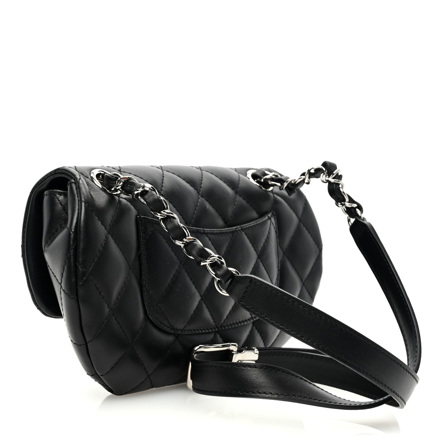 Chanel Calfskin Quilted CC Uniform Flap Belt Bag Black 3 of 10