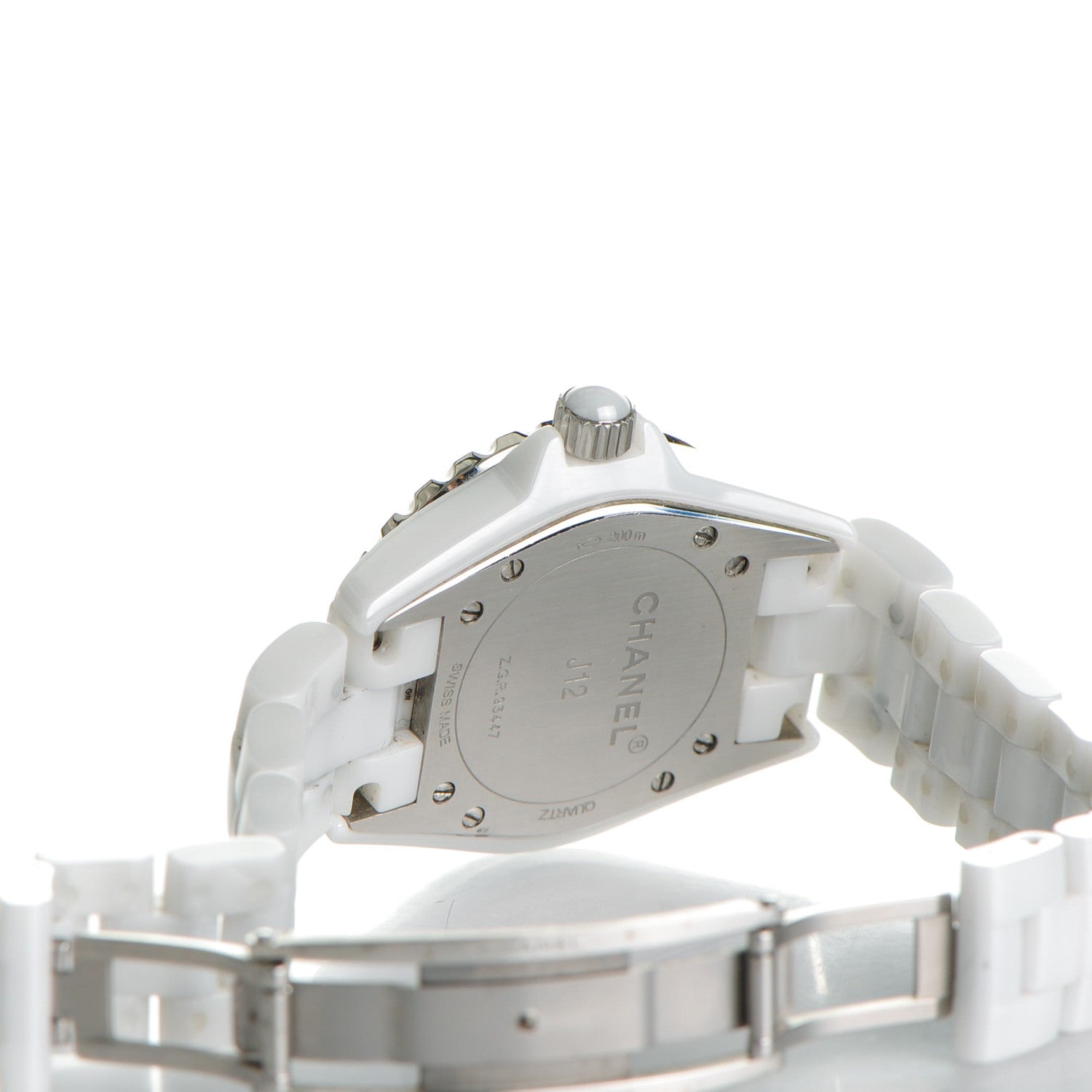 Chanel Stainless Steel Ceramic 33mm J12 Quartz Watch White 6 of 8
