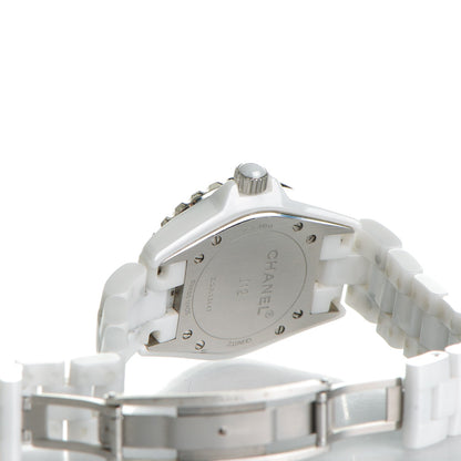 Chanel Stainless Steel Ceramic 33mm J12 Quartz Watch White 6 of 8