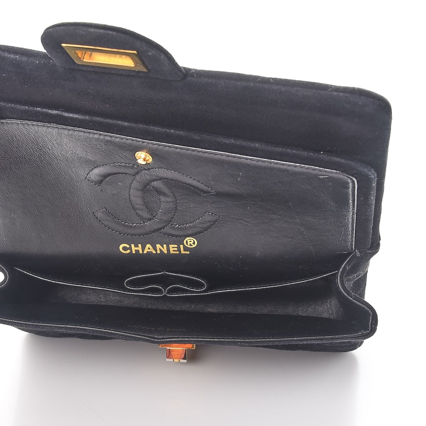 Suede 2.55 Reissue 225 Flap Black