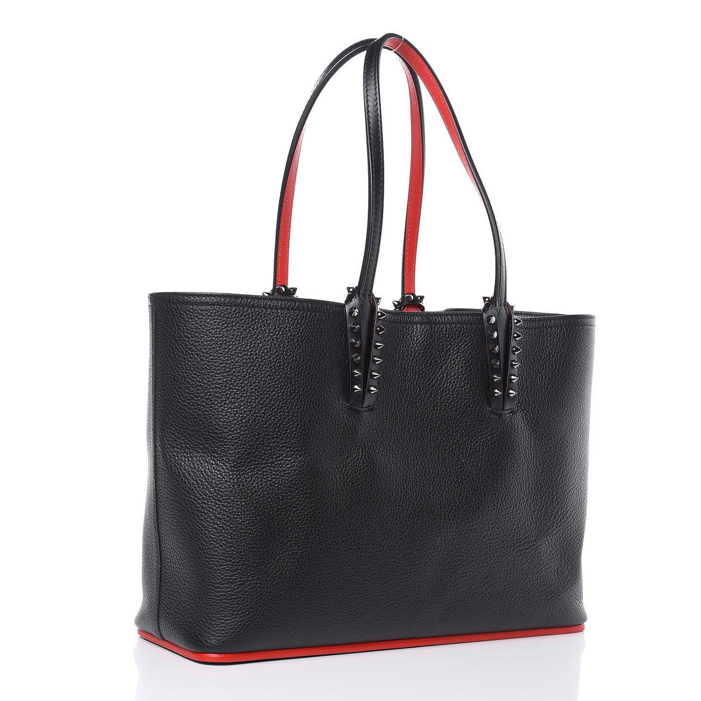 Calfskin Spikes Small East West Cabata Tote Black