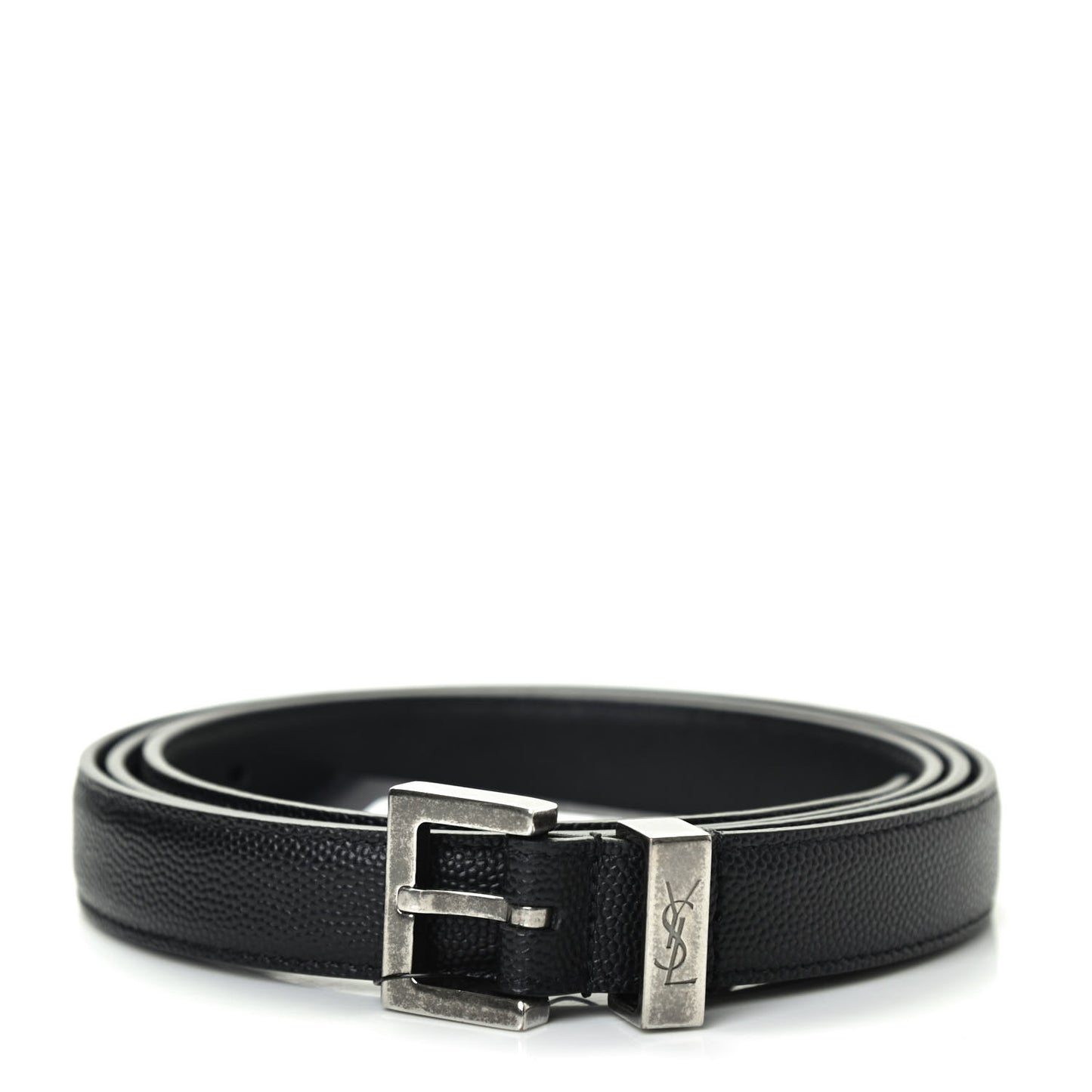 Grain De Poudre Monogram Passant Buckle Belt 105 Black