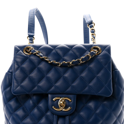 Chanel Lambskin Quilted Small Urban Spirit Backpack Blue 7 of 9