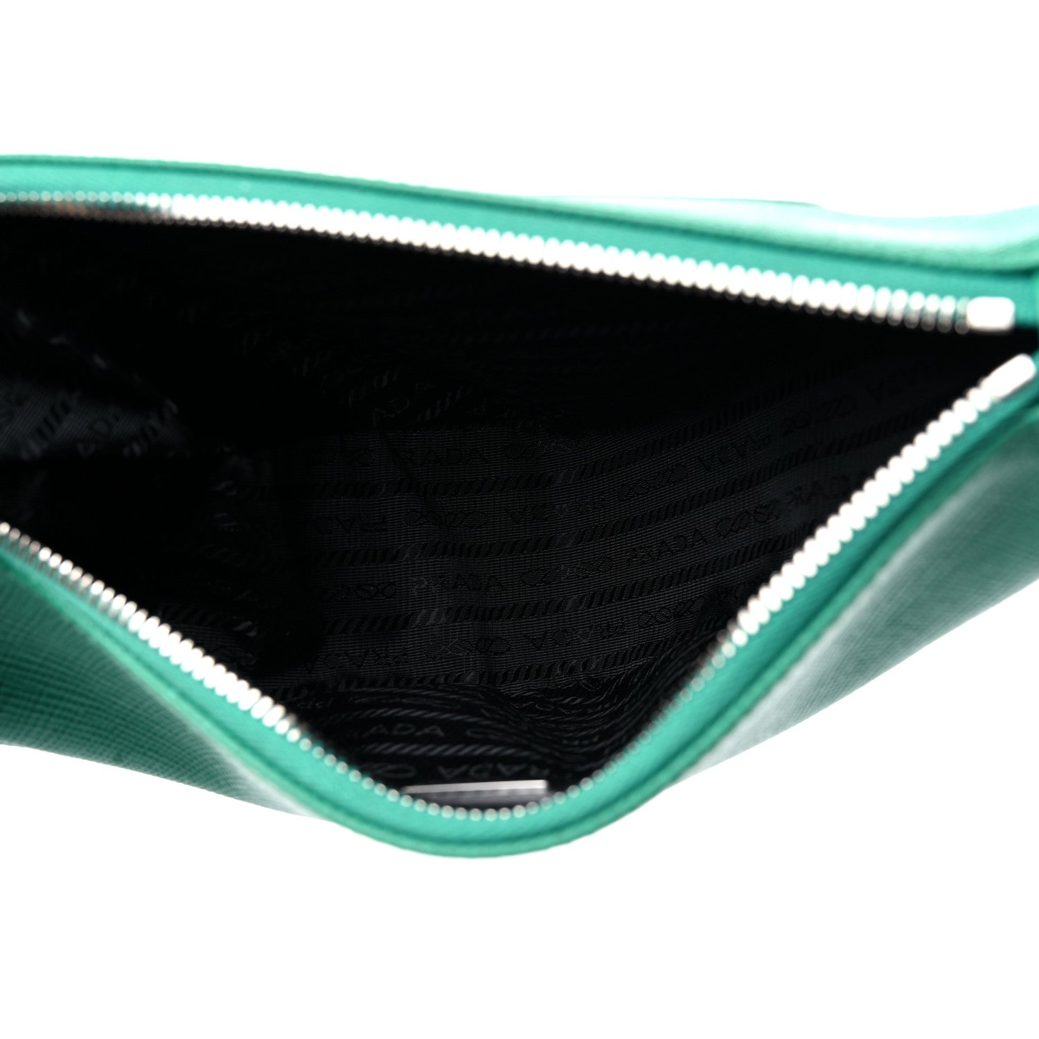 Prada Saffiano Cuir Triangle Wristlet Mango 5 of 8